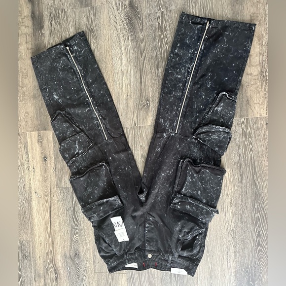 NWT ZARA RELAXED MID WAIST CARGO JEANS ZW COLLECTION ZW Collection | Size Large - Picture 7 of 8